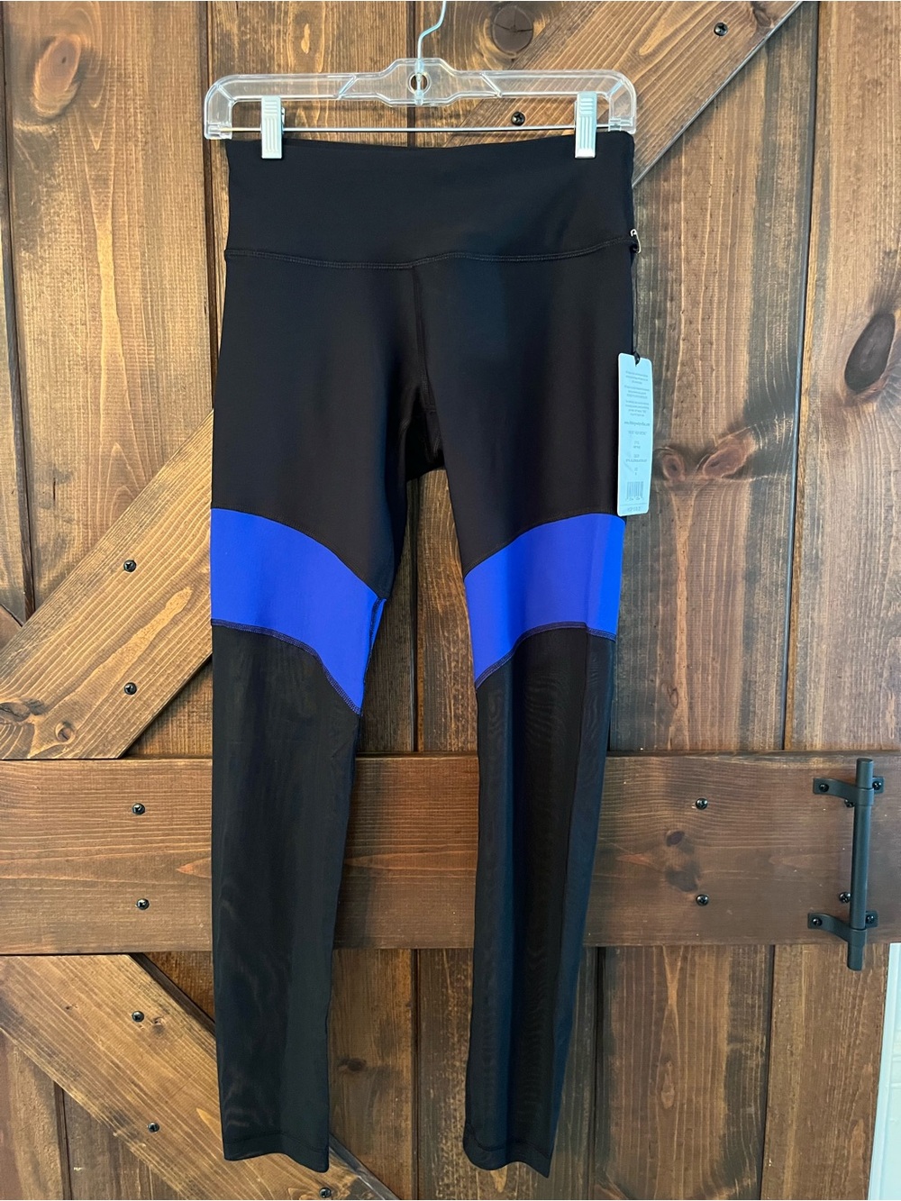 Black & Royal Blue Women's Leggings NEW WITH TAGS - Small-